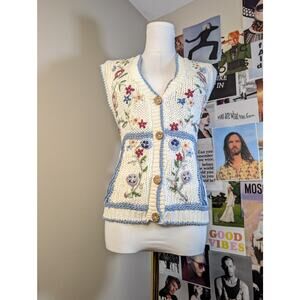 Hand Knitted Vintage Vest